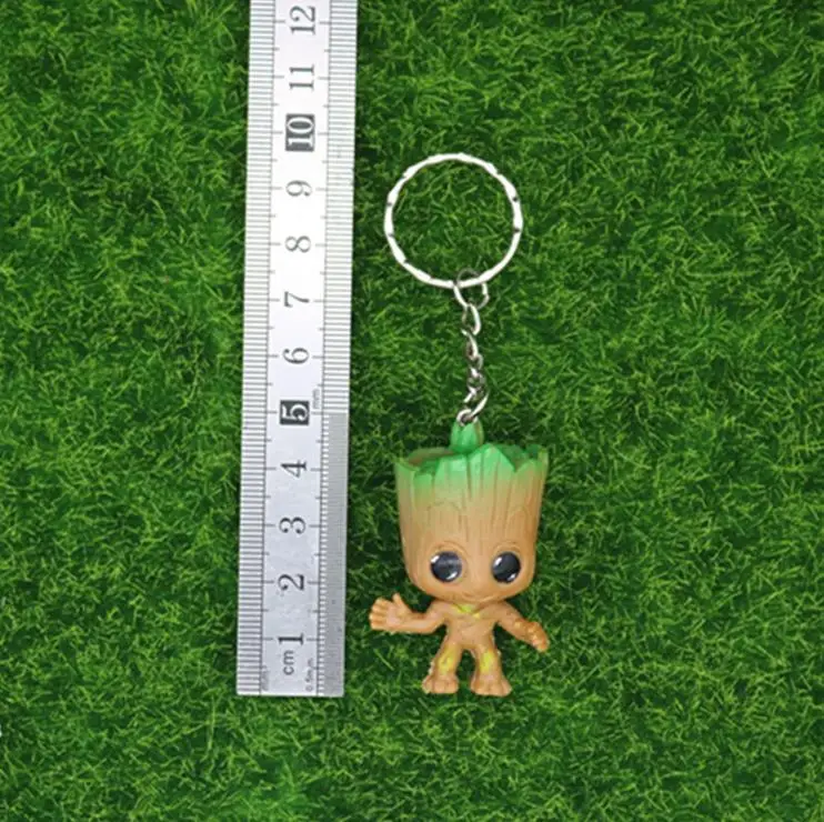 Groot сумка для ключей автомобиль милый брелок для ключей дерево Мужская подвеска фигурный брелок подарок на день рождения микс 24 шт/партия высокого качества