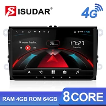 Isudar H53 4G мультимедиа для Android 1 Din стерео для Volkswagen/VW/POLO/PASSAT/Golf/Skoda/Fabia дюйм/сек, GPS видеорегистратор с радио 1080P камера