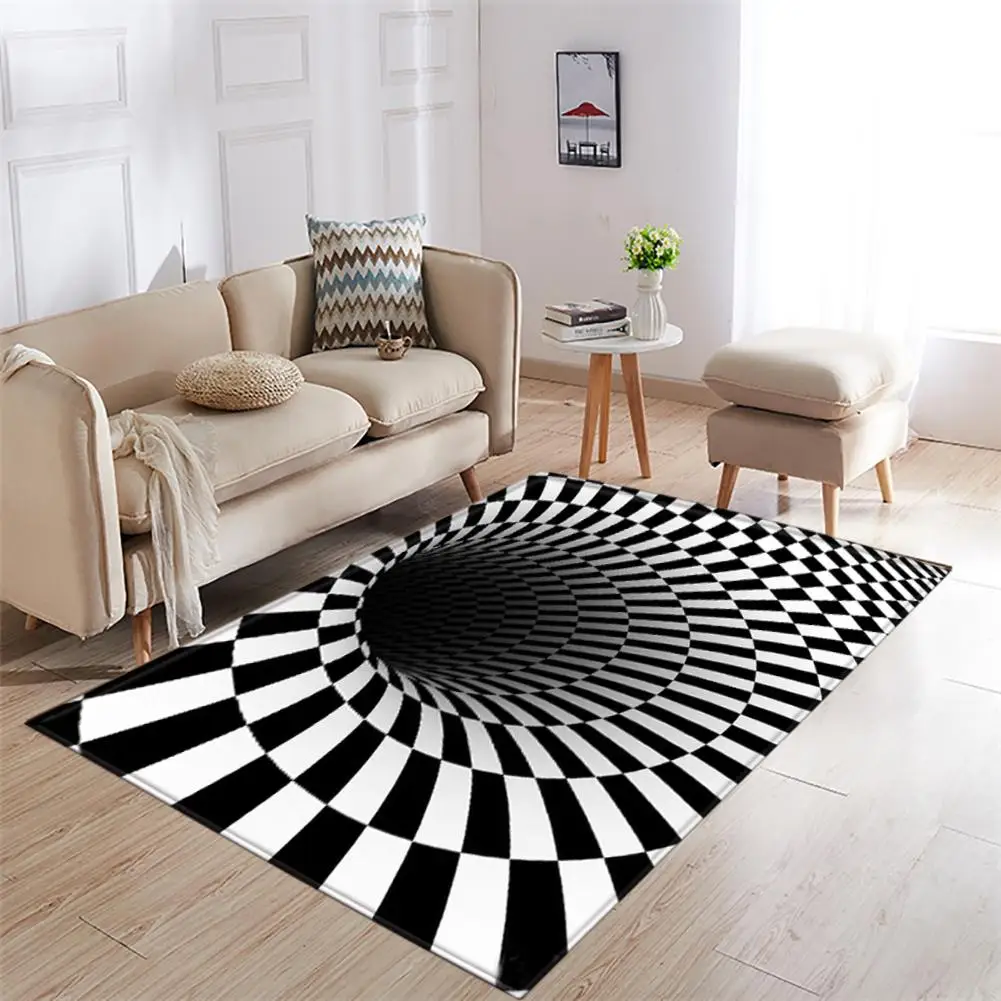 

3D Shaggy Fluffy Area Floor Mat 3D Rug Non-slip Mat Dining Room Living Room Soft Child Bedroom Mat Anti-Skid Carpet Home Decor