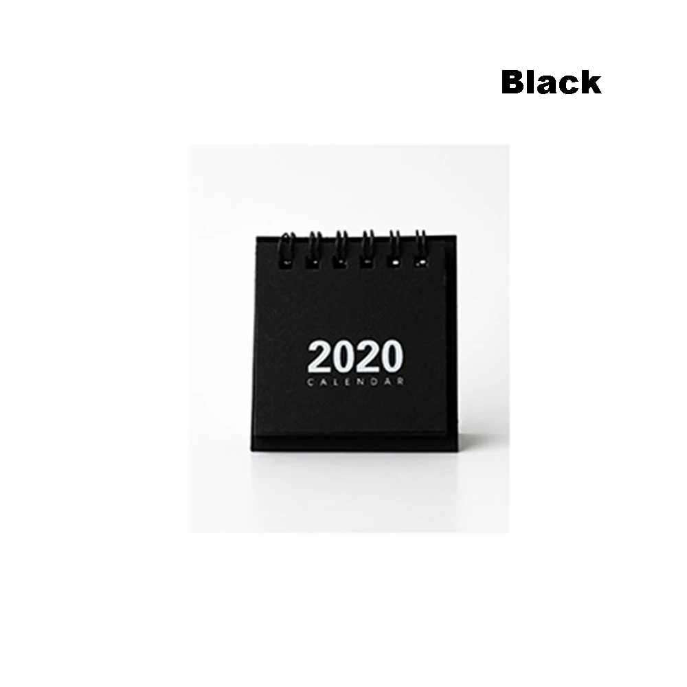 Год, небольшой простой креативный Настольный блокнот с календарем, блокнот из крафт-бумаги, модный ежедневный календарь, Годовая программа, организация - Цвет: black