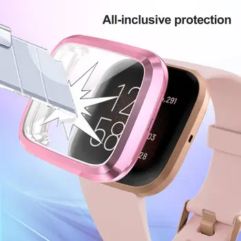 

Full Protective Cover For Fitbit Versa2 All-inclusive Plating Case TPU Plating Anti-fall Case Protective Case For Fitbit Versa2