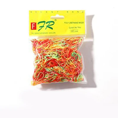 Mixed Orange Yellow 1000 шт./упак., Детские аксессуары для волос, Мини одноразовый резиновый ремешок, разноцветные эластичные резинки для волос, резинка для волос для девочек, головной убор - Цвет: Mixed Orange Yellow