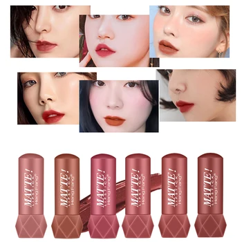

Hengfang 6pcs/set Matte Lipstick Nude Waterproof Long Lasting Lipstick Batom Lip Kit Makeup Set Pigment Velvet Lips Cosmetic