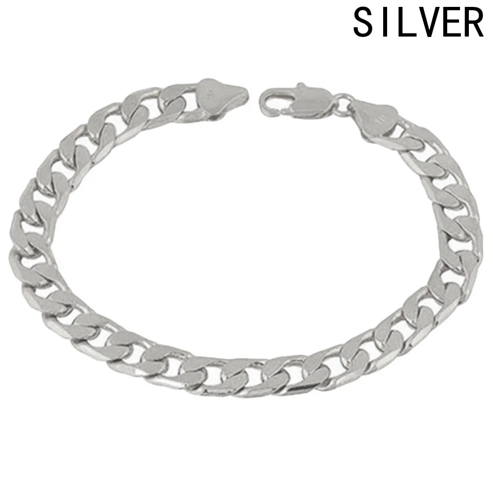 

Boys Mens Chain Stainless Steel Bracelet Bracelet Gold Color Curb Link Wholesale Jewelry
