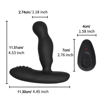 Electric Shock Pulse Prostate Massage Vibrator Sex Toys For Men Gay Remote Control Heating Vibrating Anal Plug Masturbator 6