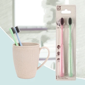 

2PCS/set Ultra-thin Soft Bristles Antibacterial Toothbrush Oral Hygiene Cleaning Adult Toothbrush Product Oral Care Soft Bristle