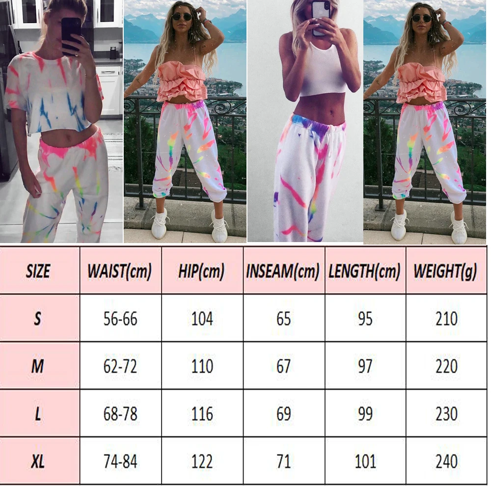 New Fashion Women Trousers Reflective Joggers Sports Casual Baggy Leggings Elastic High Waist Plain Solid Harem Long Pants