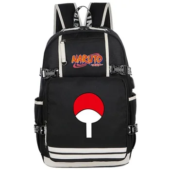 

Cartoon Naruto Backpack Anime Akatsuki Sharingan Printing Cosplay School Backpacks Laptop Mochilas mujer