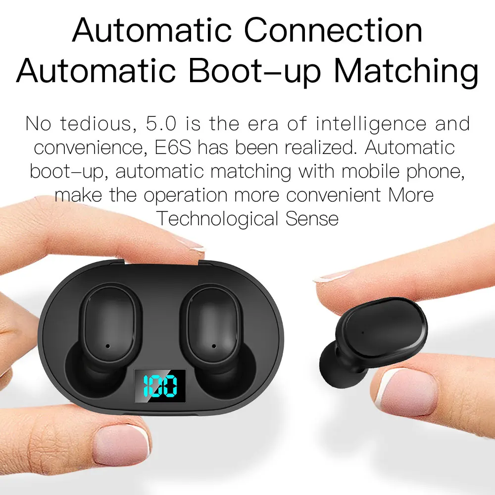 KISSCASE беспроводные наушники светодиодный дисплей TWS Bluetooth V5.0 гарнитура с микрофоном спортивные наушники для бега Поддержка iOS/Android