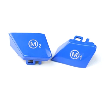 

Steering Wheel Switch Button Covers M1+M2 1 Pair Car Blue Anti scratch