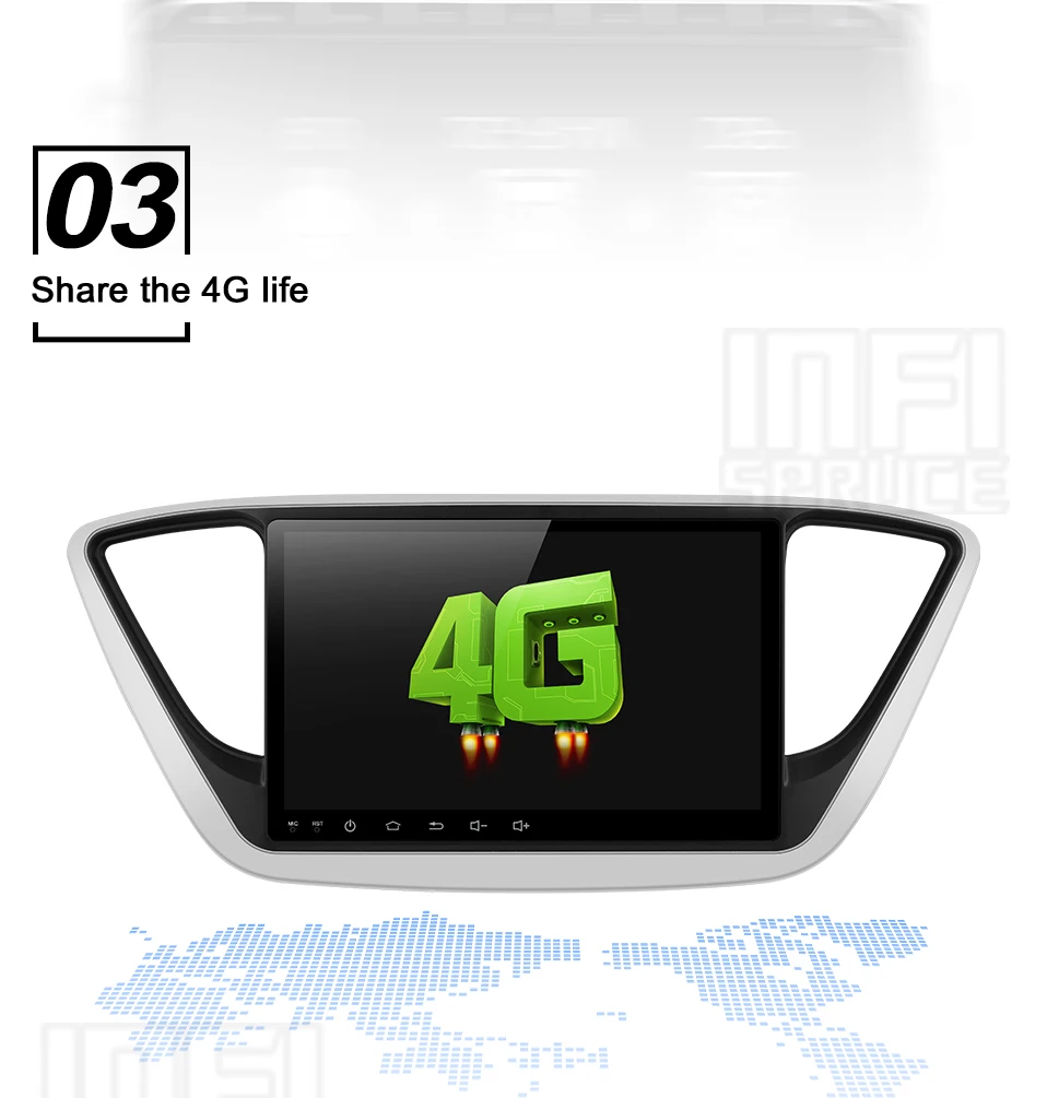 Top infispruce Car DVD GPS For Hyundai Verna Solaris 2017 Quad Core 9" Android 9.0  Car pc Head unit 1024*600 Car Radio Navigation 4