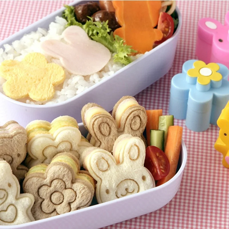 Симпатичные формы животных сэндвич-формы пластиковые Bento Резак Инструмент бисквит мини печенья резак для детей рельефное устройство формы для выпечки