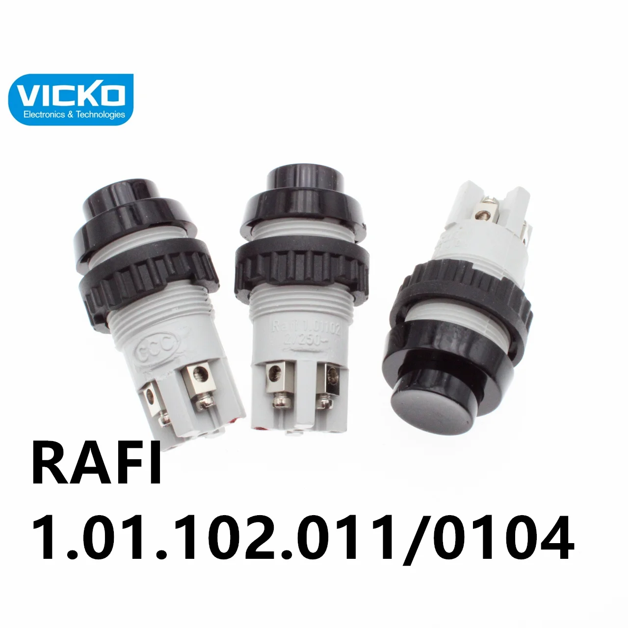 

[VK] 20pcs/lot RAFI button black button self reset button 18.2mm 1.01.102.011/0104 1NC + 1NO