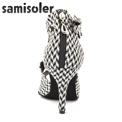 Samisoler 2019New Туфли для латинских танцев для Для женщин Танго бальных танцевальные, на высоком каблуке мягкие туфли для танцев для детей возрастом от 5 до 10 см для бальных танцев - Цвет: heeI 9cm