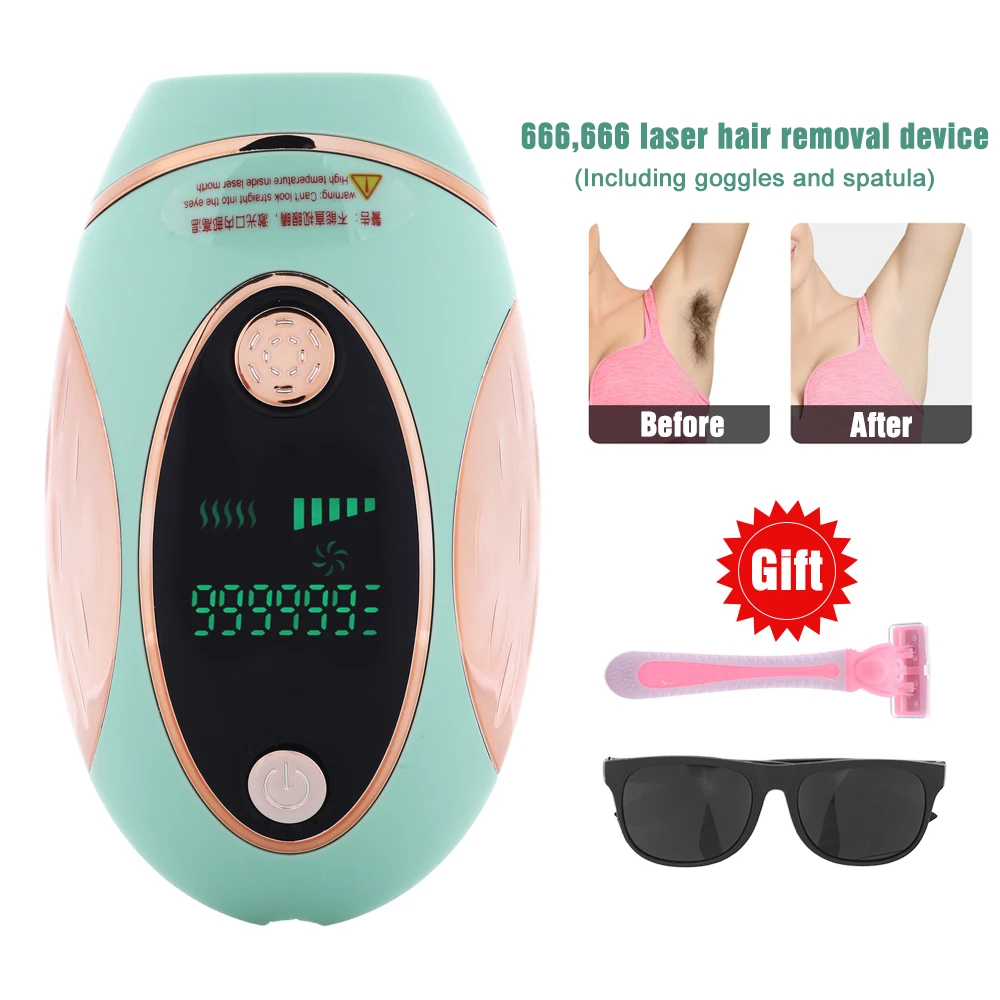 

Mini Handheld IPL Laser Epilator 666666 Depilator Machine Full Body Facial Underarm Permanent Painless Laser Hair Remover Device