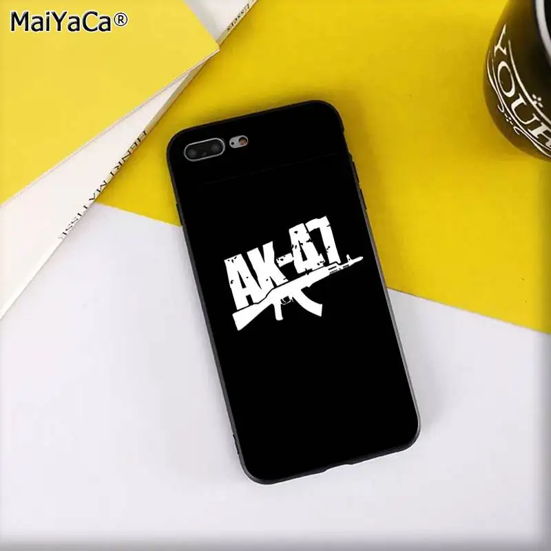 Чехол MaiYaCa AK47 Gun Coque Shell для телефона iPhone 11 pro XS MAX 8 7 6 6S Plus X 5 5S SE XR - Цвет: A13