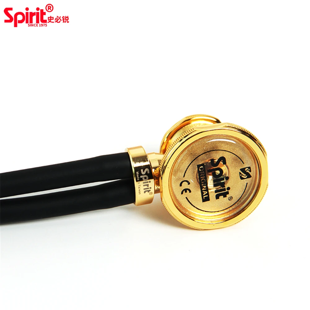  Spirit Cardiology Double-tube Multi-function Dual Head Professional Stethoscope Angle Alloy Listen 