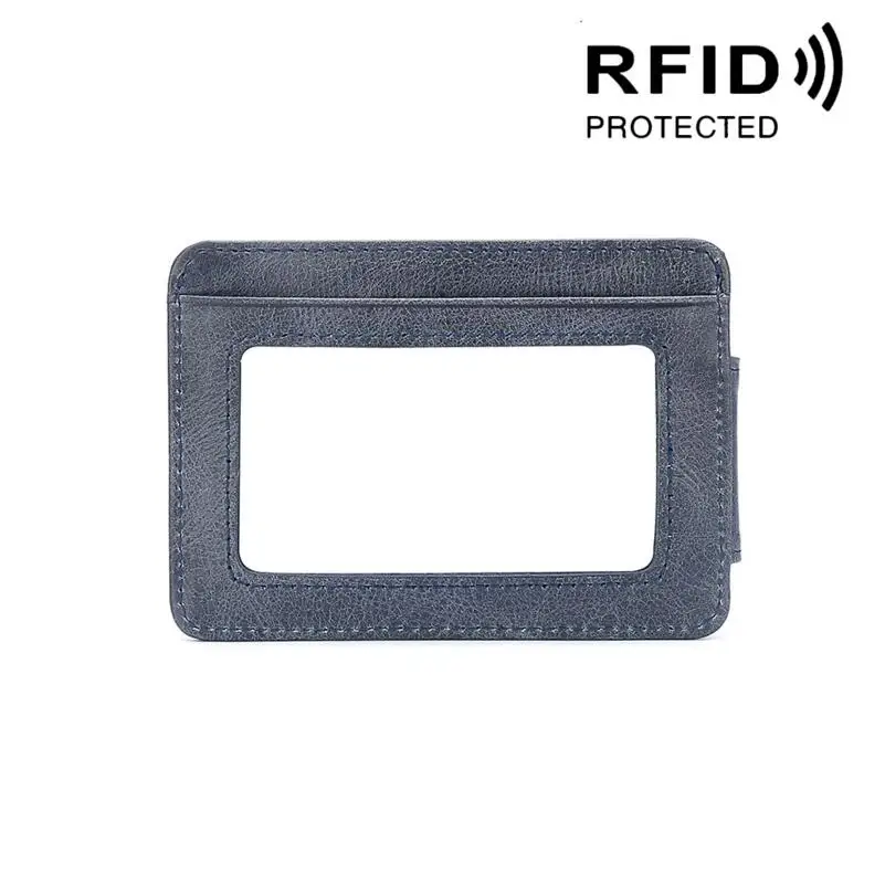 Сумки San maries масло для головы восковая кожа унисекс RFID Чехол для карт визитница для мужчин и женщин кредитный контейнер для банковских карт бумажник для документов