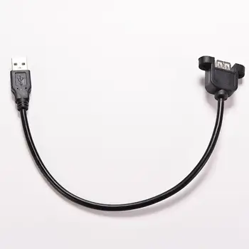 

2PCS 30CM USB 2.0 A Male to USB2.0 A Female Extension Molded Panel Mount Extention Port Cable USB 2.0 Male to Female Panel