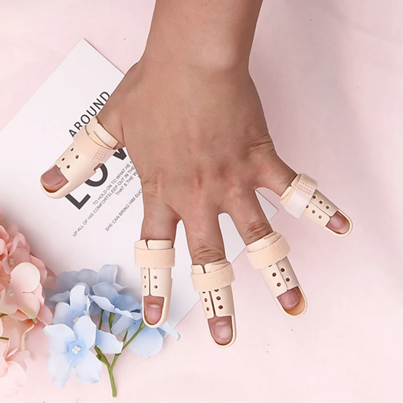 Hot 1Pc Plastic Hand Finger Splints Support Brace Mallet Splint for Broken Finger Joint Fracture Pain Protection Adjustable Hook