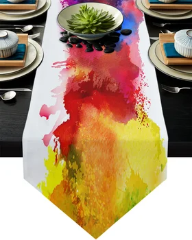 

Colour And Pattern Table Runner Home Kitchen Decorative Table Runner for Wedding Party Cake Floral Tablecloth