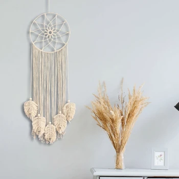 

Wall Hanging Dream catcher design Woven Tapestry macrame wall hanging Home Decor Apartment Dorm Room Decoration