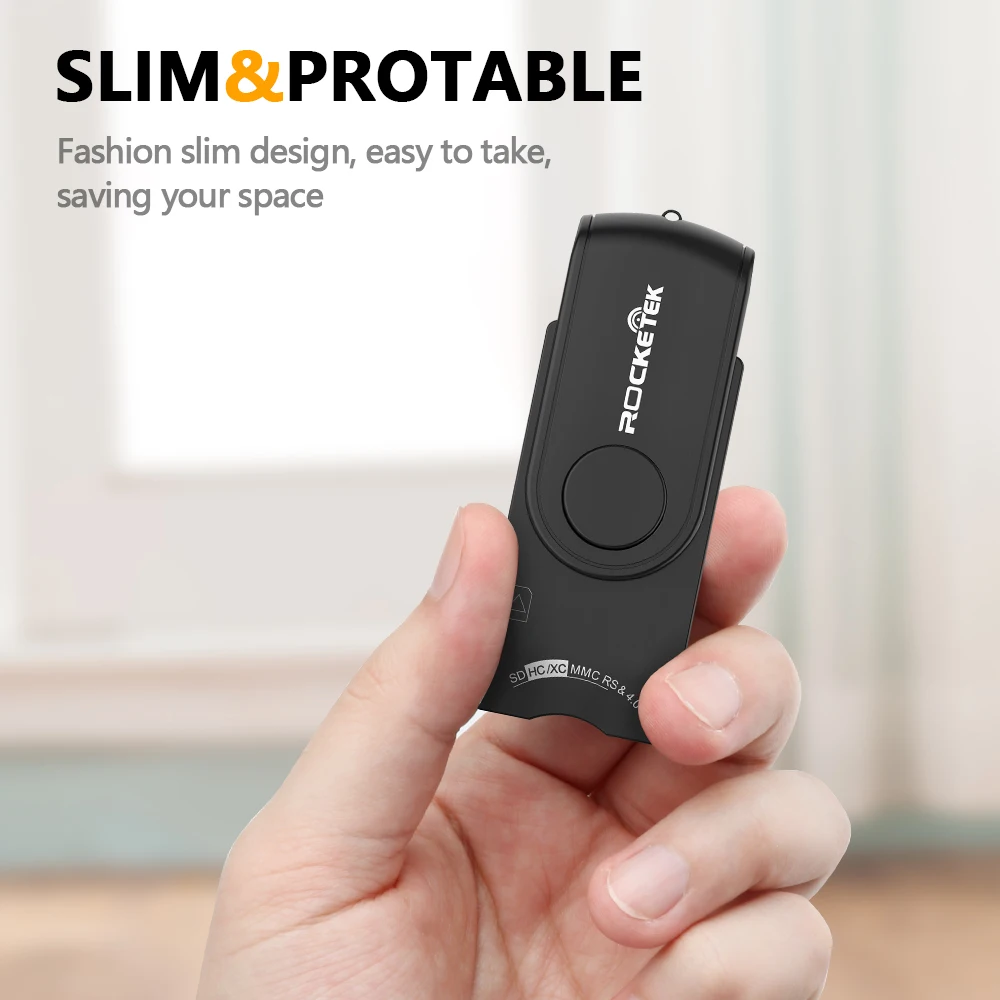 Rocketek USB 2 0 Smart Card Reader DOD Military CAC Common Access Bank card ID SD 4