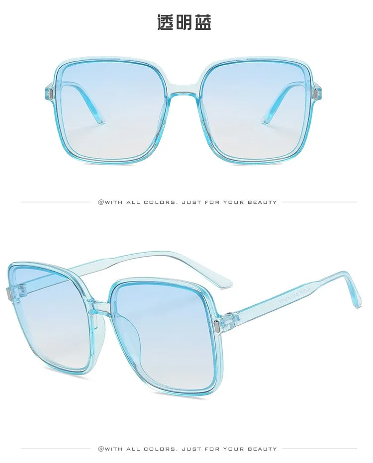 Vintage Übergroße Quadratische Sonnenbrille Damen Luxusmarke Großer Rahmen Herren Sonnenbrille Schwarz Mode Farbverlauf Damen Sonnenbrille – Detail 15