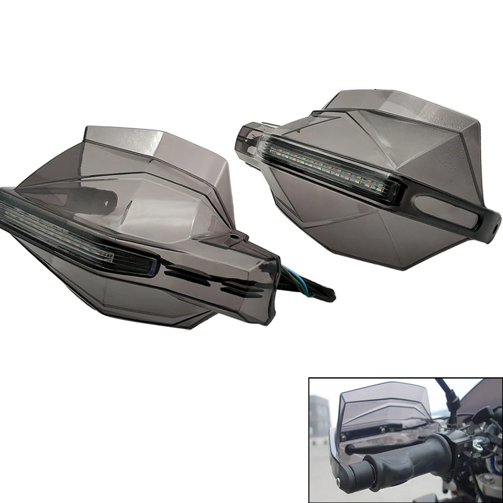 

Motorcycle Hand Guards 7/8" Handlebar Protector LED Light Motocross Handguards For BMW Ducati Honda Kawasaki Suzuki Yamaha KTM