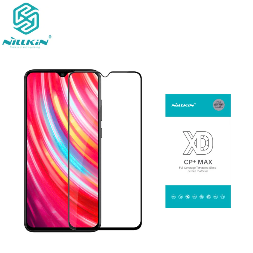 Защитное стекло с полным покрытием для Xiaomi Redmi Note 8 Pro Nillkin XD CP+ Max, защитная пленка из закаленного стекла
