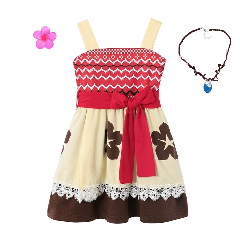 Style 08 MUABABY костюм принцессы Мулан для девочек; летняя одежда без рукавов с Еленой моаной; нарядная повседневная одежда; детский наряд на Хэллоуин и день рождения - Цвет: Style 08