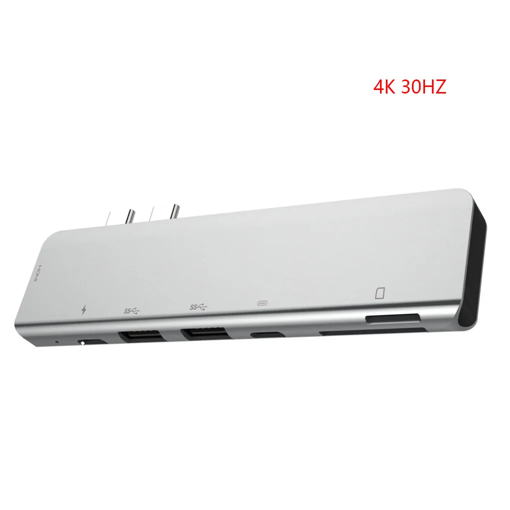 7 в 1 TYPE-C USB 3,0 концентратор 4K HD адаптер ноутбук PD USB-C Узловая док-станция SD TF микро кардридер адаптер слот