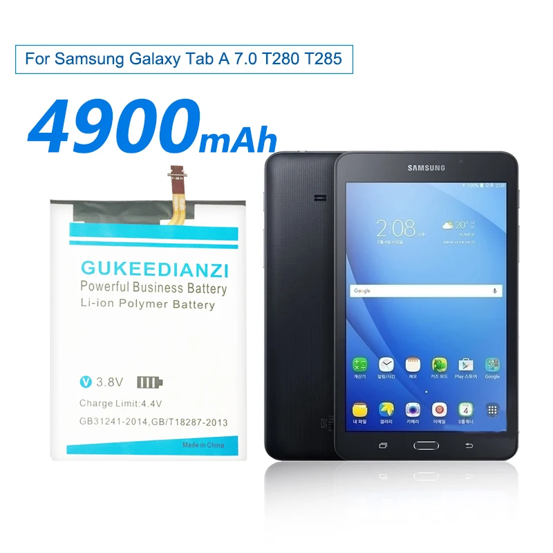 GUKEEDIANZI EB-BT280ABE, 4900 мАч, аккумулятор для планшета samsung Galaxy Tab A 7,0 T280 T285, Сменные Аккумуляторы
