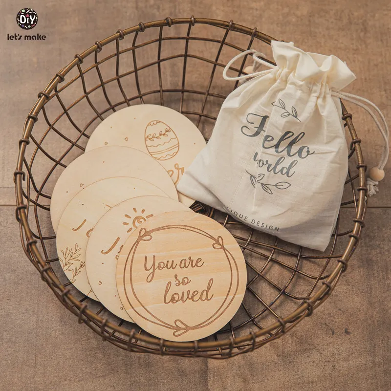Best Buy Toys Photography-Props Wooden Milestones Newborn-Baby Monthly-Growth 5pc Differents-Models oo3KMmxWMEM