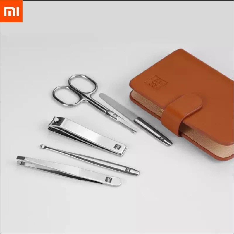 5 шт. новейший Xiaomi Huohou кусачки для ногтей триммер для волос в носу портативный дорожный гигиенический набор из нержавеющей стали набор инструментов для ногтей