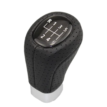 

5/6 Speed Manual Gear Shift Knob Shifter Lever Fit For BMW 3 1 M Performance E90 E87 Black ABS + leather Gear Front Shift Knob