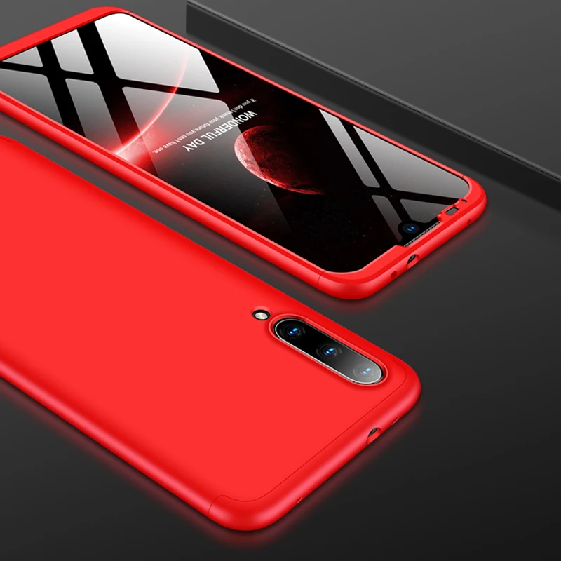 360 градусов чехол для Xiaomi Mi A3 чехол 3 в 1 Жесткий Защитный матовый чехол для Xiaomi Mi CC9e CC 9e чехол 6,09 дюймов - Цвет: Красный