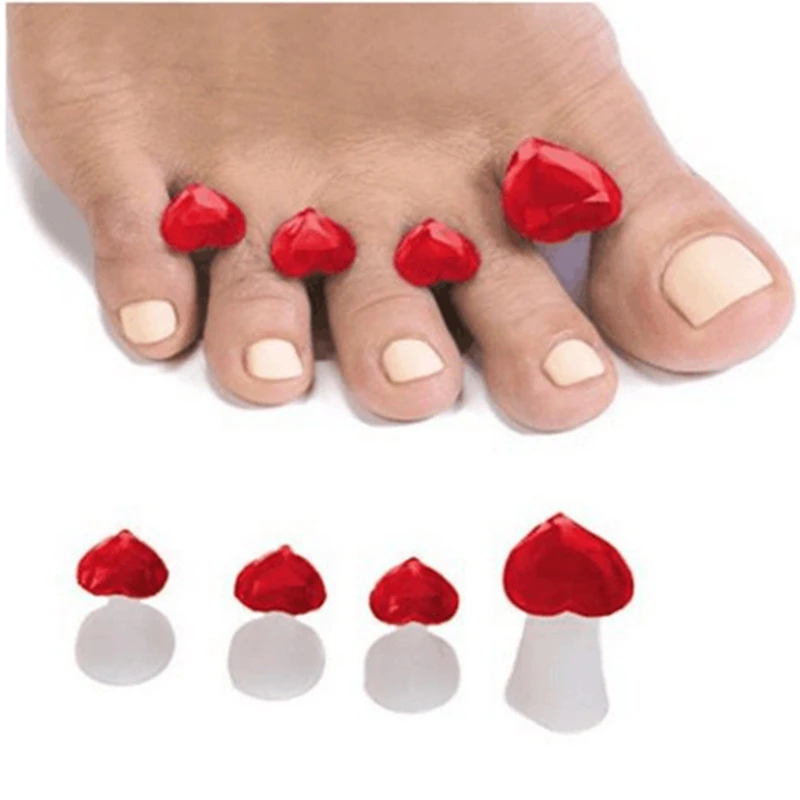 Purple 8 Pcs/lot Silicone Toe Separators Foot Toe Spacers For Home And Salon Use Pedicures Spreader DIY Nail Art Tools