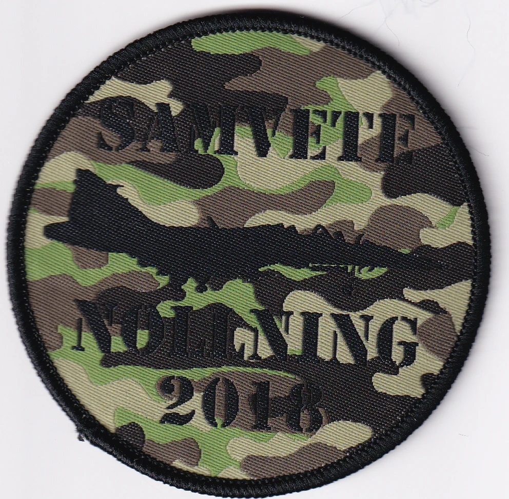 

Custom display of woven label patch
