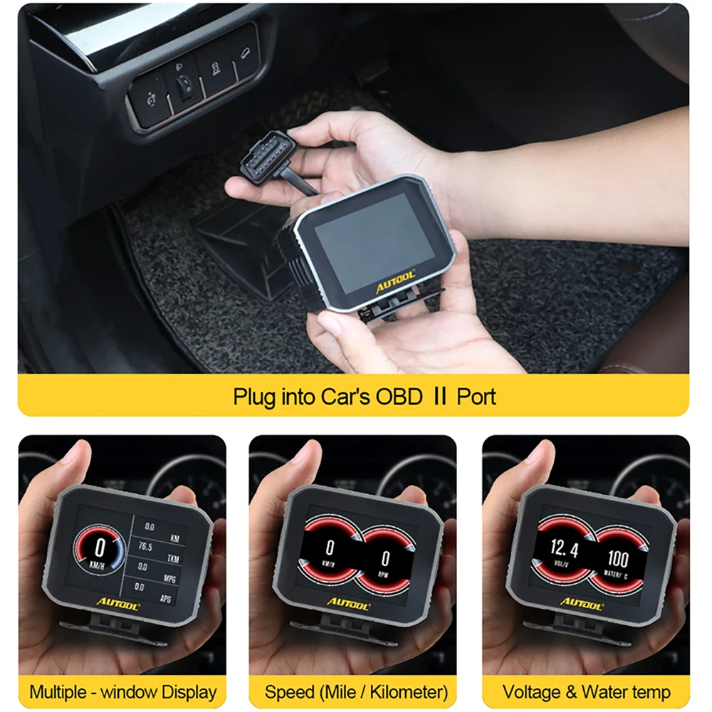 AUTOOL X80 Obd2 Hud автомобильный считыватель кодов двигателя бортовой Компьютерный
