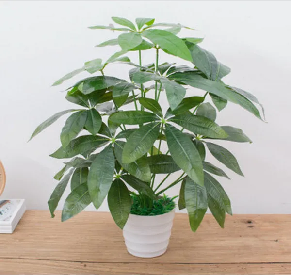 Style 1 60 см искусственное Настоящее Сенсорное растение Monstera дерево без горшка, поддельное растительное дерево украшение для домашнего сада - Цвет: Style 1