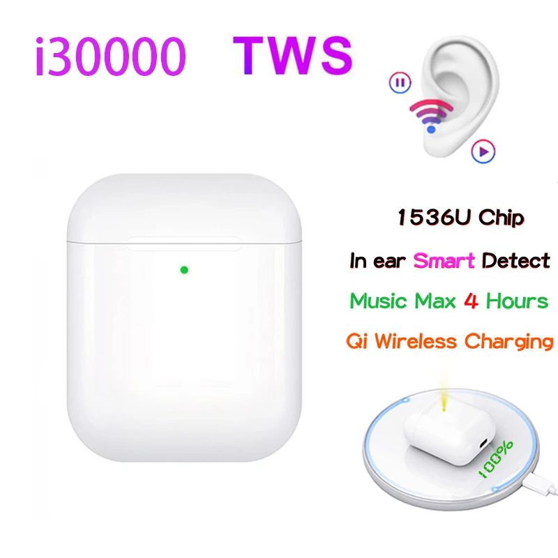 

Original i30000 TWS 1:1 size In ear Blutooth Earphone Mini Wireless Earbud H1 Aire 2 Headphones Aire2 Headset PK W1 Chip elari