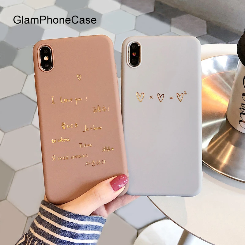 GlamPhoneCase простой литературный любовь чехол для iPhone X XS Max XR Мягкий силиконовый чехол для iPhone 7 8 6 6s плюс Чехол