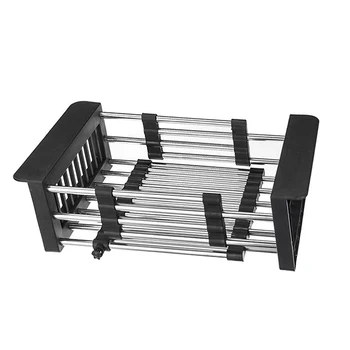 

Stainless Steel Adjustable Telescopic Kitchen Over Sink Dish Drying Rack Insert Storage Organizer Fruit Vegetable Tray Drainer