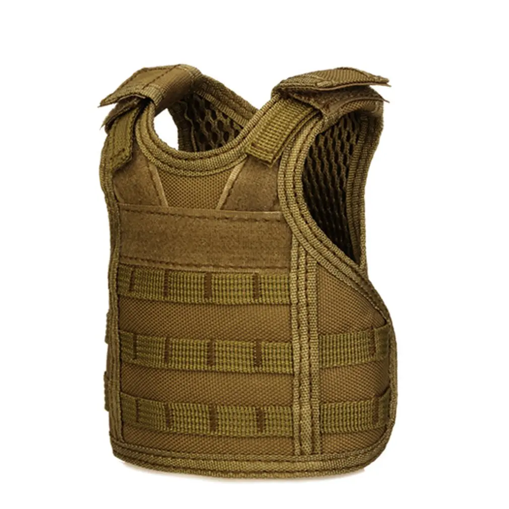 

Tactical Vest Layer Military Beer Bottle Cover Beverage Cooler Mini Molle Vest Adjustable Shoulder Straps for Bottle Can