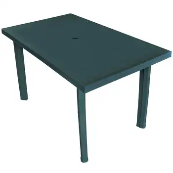

vidaXL Garden Table Green 126x76x72 cm Plastic