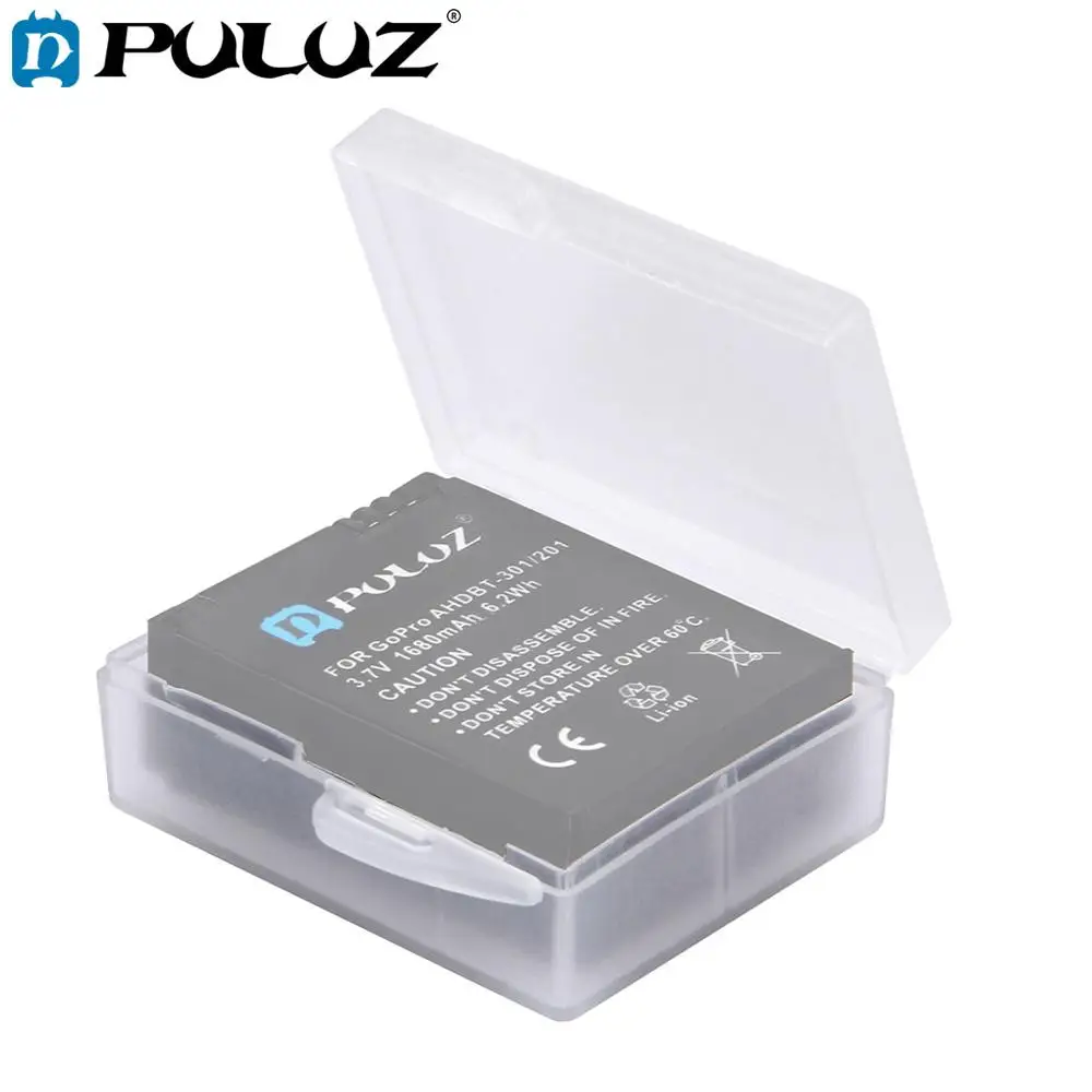 

PULUZ 3 PCs For Go Pro Accessor Hard Plastic Battery Case Protective Storage Box stocker for GoPro HERO3+3 Battery AHDBT-301/201