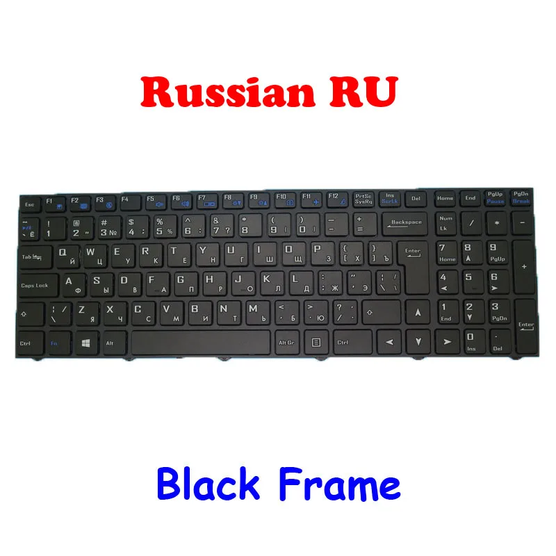 

Русская клавиатура для CLEVO CVM18H86SU-4302 6-80-NJ500-280-1 CVM18H86SU-4306 6-80-NJ510-280-1 русская черная рамка/без рамки (большой ввод)