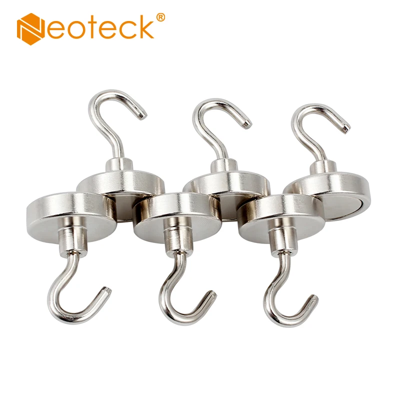Neoteck 6 шт. неодимовый магнит магнитный держатель крючков сильнейший