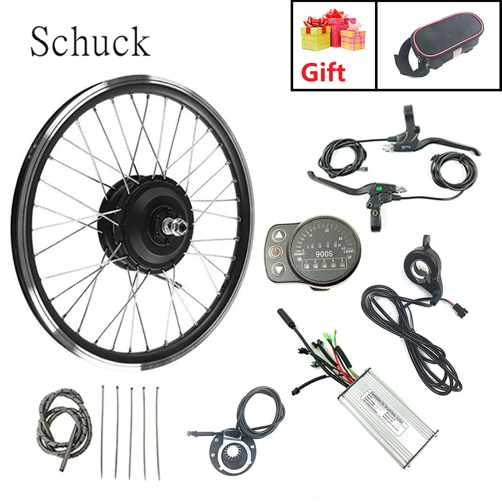 #^Special Price Schuck Electric Bike Conversion Kit 250W 48V Brushless Gear Hub Motor For Road Bike Front Wheel Ebike With LED900SDISPLAY
